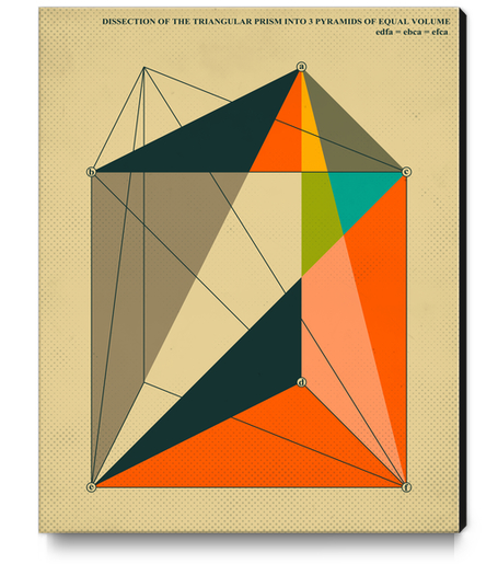 DISSECTION OF THE TRIANGULAR PRISM 1 Canvas Print by Jazzberry Blue