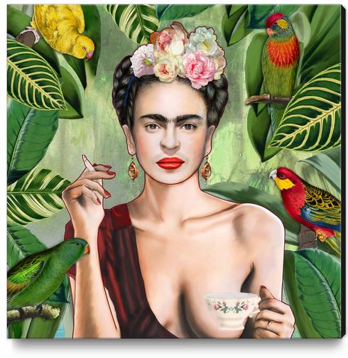 Frida con amigos Canvas Print by Nettsch