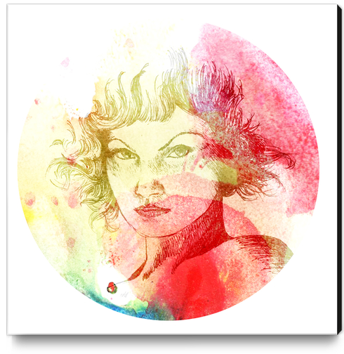 romantic girl Canvas Print by maya naruse