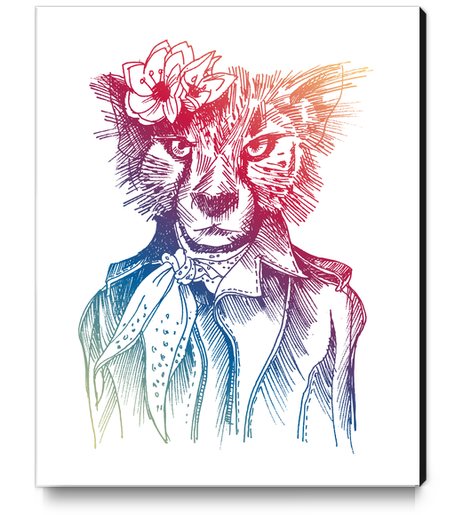 Cute Cheetah Canvas Print by Georgio Fabrello