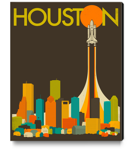 HOUSTON Canvas Print by Jazzberry Blue