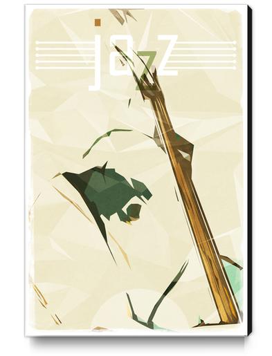 Contrabassist. Jazz Club Poster Canvas Print by cinema4design