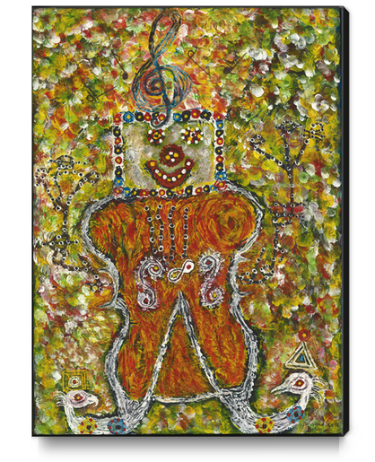 clown violon Canvas Print by Bernard Darmon