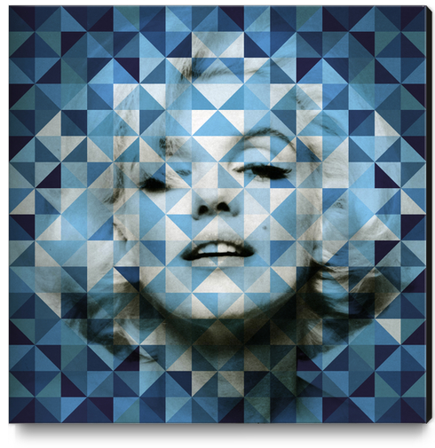 Blue M Canvas Print by Vic Storia