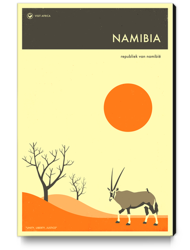 VISIT NAMIBIA Canvas Print by Jazzberry Blue