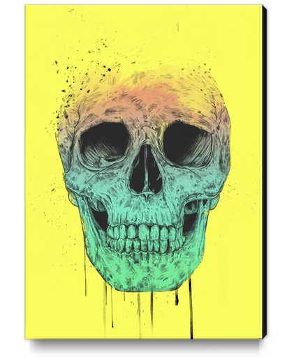 Pop art skull Canvas Print by Balazs Solti