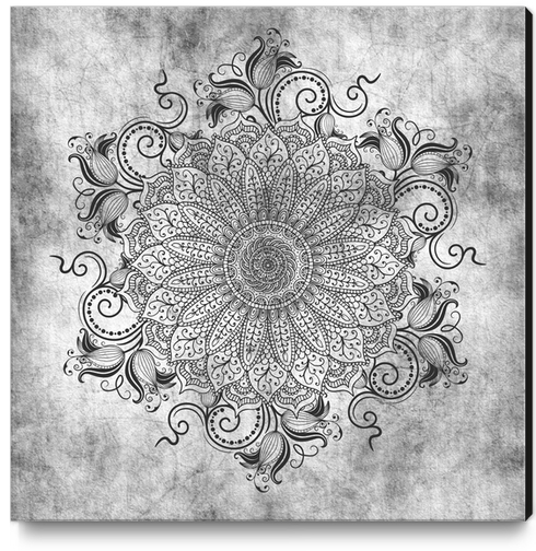 Mandala - Ash Canvas Print by aleibanez