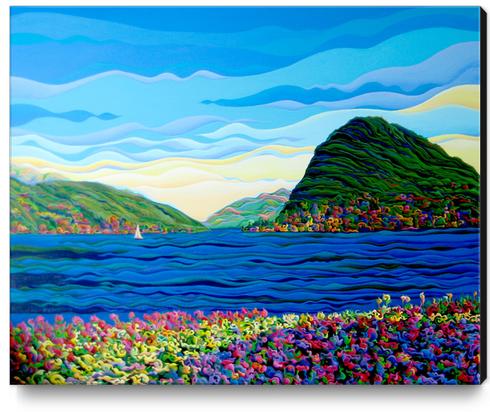 Sunny SwissScape Canvas Print by Amy Ferrari Art