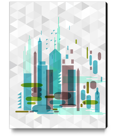 Blue City Canvas Print by Vic Storia