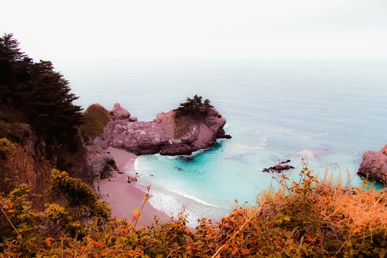 Ocean view at Mcway Falls, Big Sur, Highway 1, California, USA by Timmy333