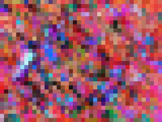 geometric square pixel pattern abstract background in pink blue orange purple by Timmy333