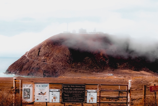 Point Sur state historic park, Big Sur, highway1 California USA with foggy sky by Timmy333