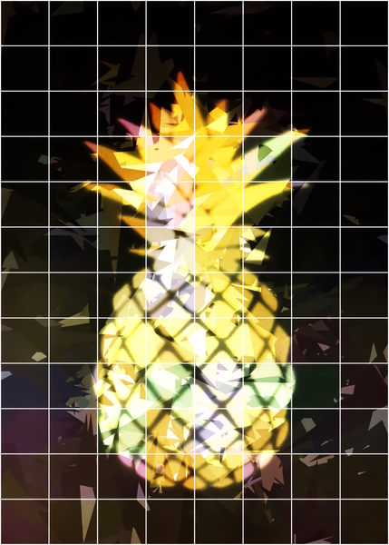 yellow pineapple with geometric triangle pattern abstract  by Timmy333