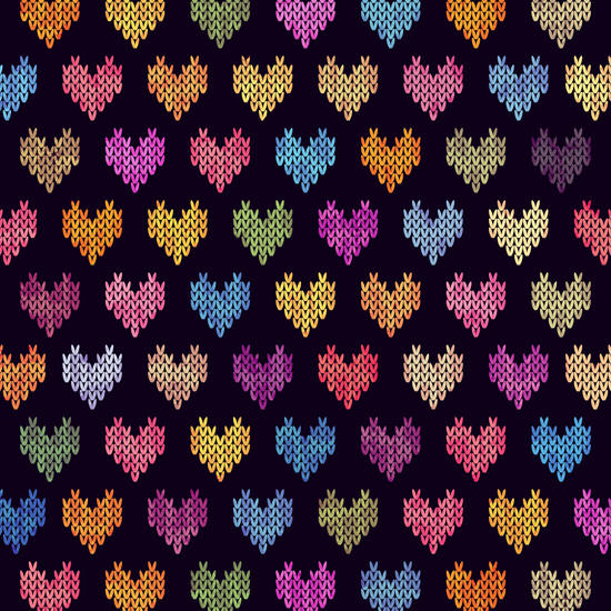 Colorful Knitted Hearts X 0.1 by Amir Faysal