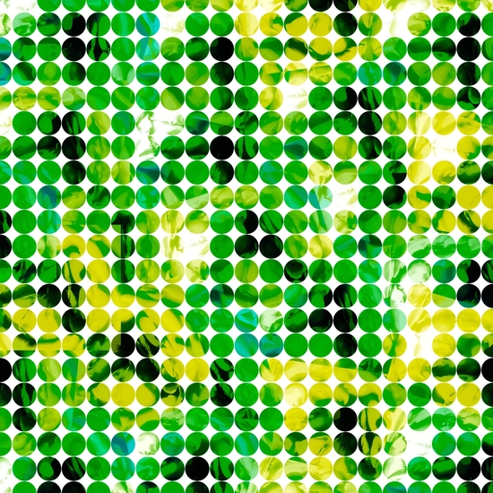 circle pattern abstract background with splash painting abstract in green and yellow by Timmy333