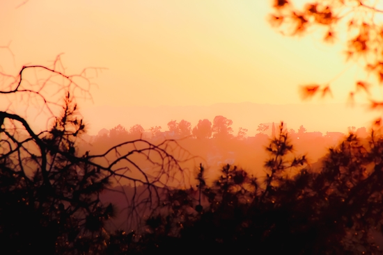 summer sunset with mountain scenic in Los Angeles California USA by Timmy333