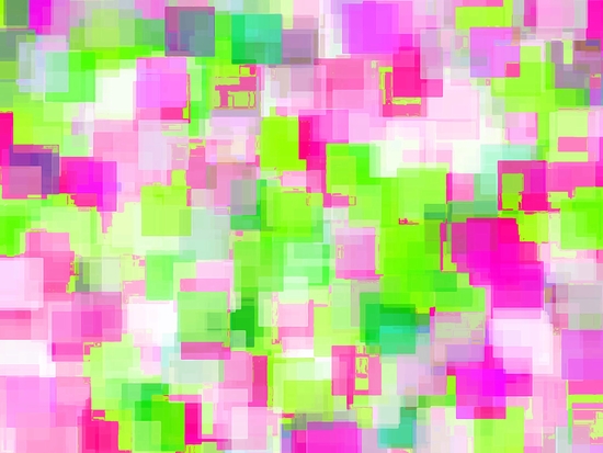 geometric square pattern abstract background in pink and green by Timmy333