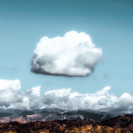 Hiking trail with mountain view and blue cloudy sky to Hollywood sign Los Angeles California USA by Timmy333