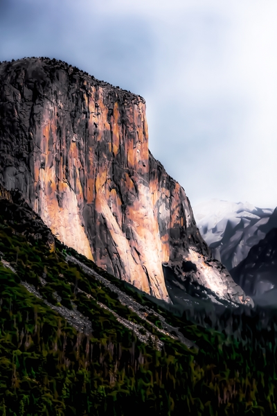 mountain view with blue sky at Yosemite national park, California, USA by Timmy333