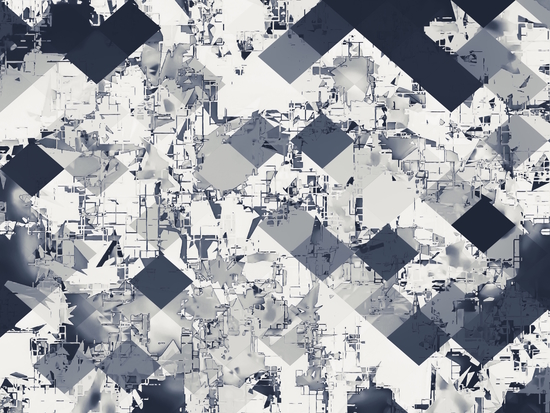 geometric square pixel pattern abstract in black and white by Timmy333