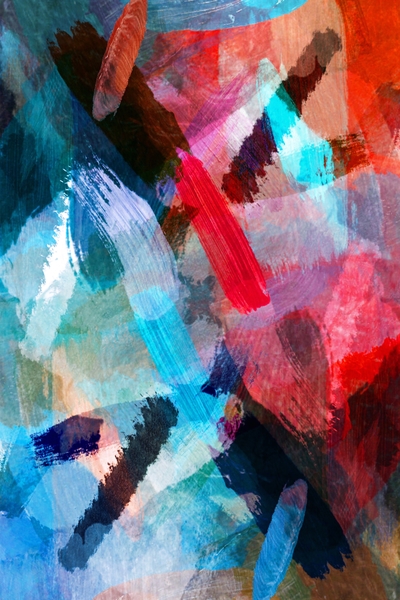 abstract splatter brush stroke painting texture background in blue red by Timmy333