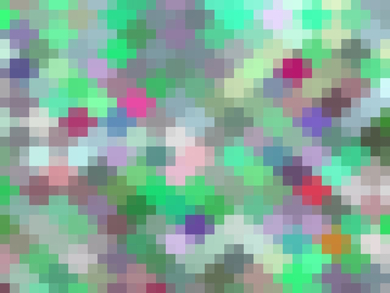 geometric square pixel pattern abstract in green pink purple by Timmy333