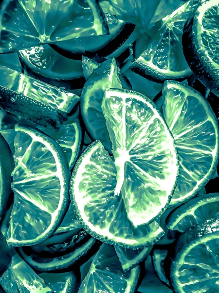 closeup slices of lime background by Timmy333