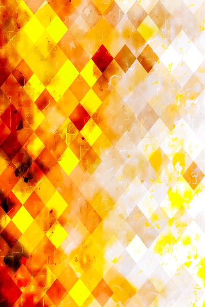 geometric pixel square pattern abstract background in brown yellow by Timmy333