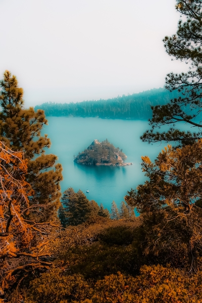 Beautiful island view at Emerald Bay Lake Tahoe California USA by Timmy333