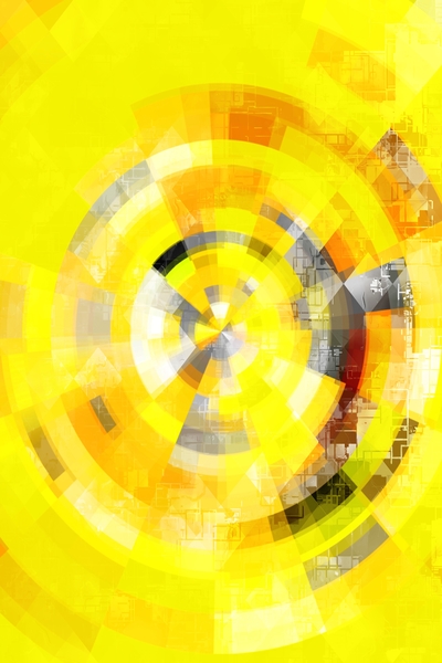 graphic design geometric circle pattern abstract background in yellow brown by Timmy333