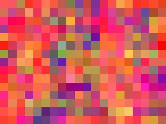 geometric square pixel pattern abstract in pink blue yellow by Timmy333