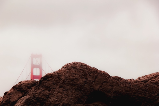 Golden Gate Bridge San francisco California USA with foggy sky by Timmy333