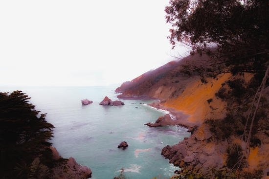 Ocean view at Big Sur, Highway 1, California, USA by Timmy333