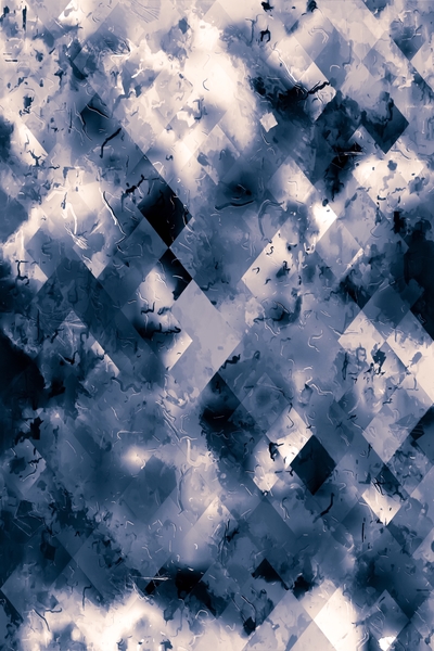 blue geometric pixel square pattern abstract art background by Timmy333