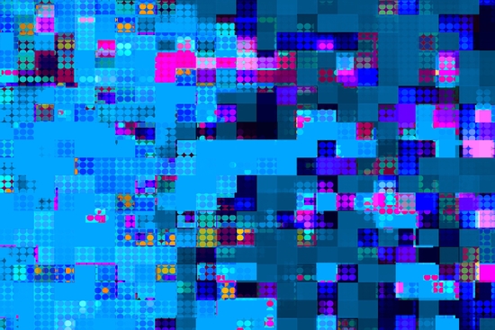 graphic design geometric pixel square and circle pattern abstract background in blue pink by Timmy333