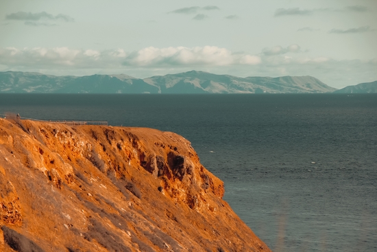 Ocean and mountains scenic at Rancho Palos Verdes California USA by Timmy333