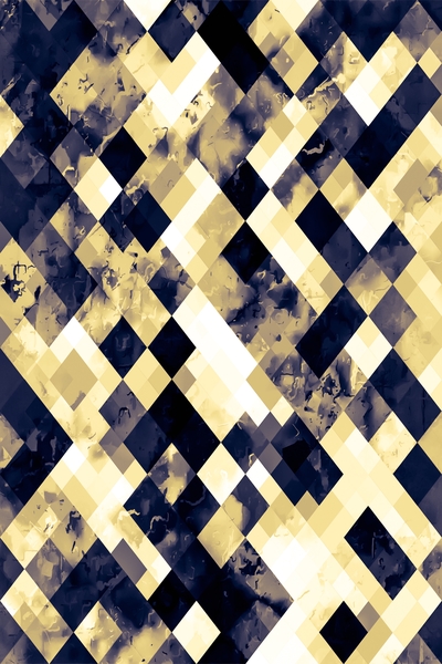 geometric square pixel pattern abstract art background in brown yellow by Timmy333