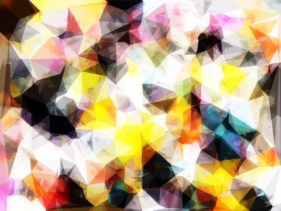 geometric triangle pattern abstract background in yellow brown pink by Timmy333