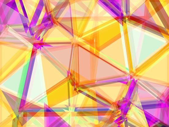 geometric triangle shape abstract background in yellow and purple by Timmy333