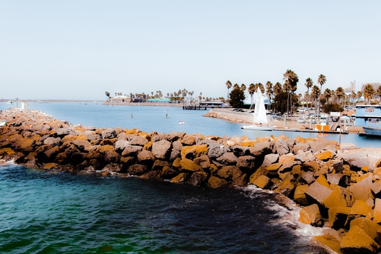 Summer beach with blue sky at Redondo beach California USA  by Timmy333