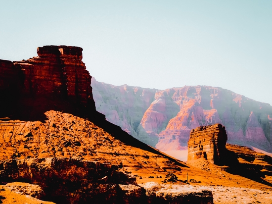 desert landscape with summer blue sky in Utah USA by Timmy333