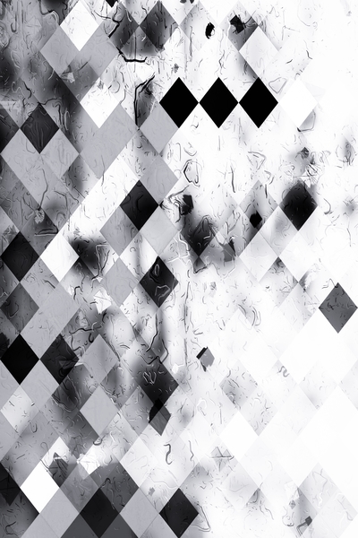 geometric pixel square pattern abstract background in black and white by Timmy333