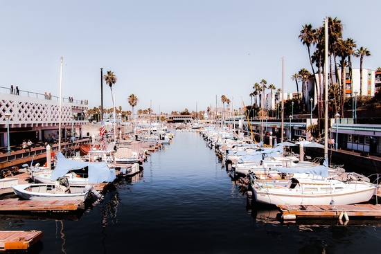 Boat with blue sky at Redondo beach California USA  by Timmy333