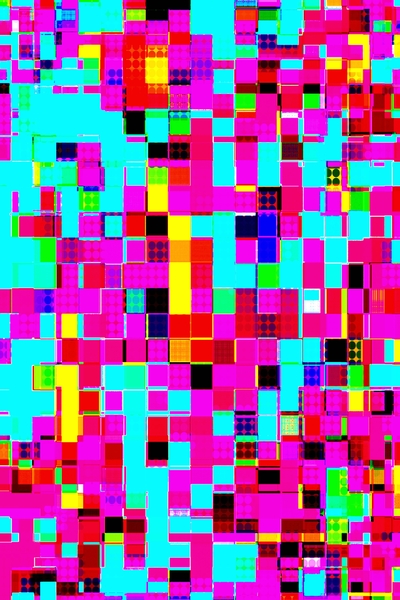 geometric pixel square pattern abstract background in pink blue yellow by Timmy333