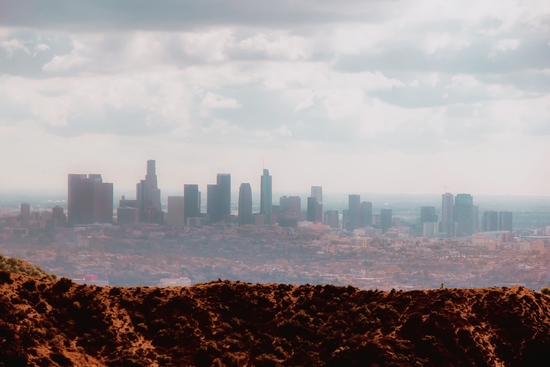 City view with cloudy sky from Los Angeles California USA by Timmy333