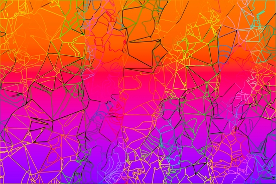 geometric line art abstract background in purple pink orange blue by Timmy333