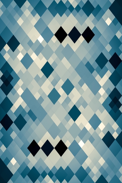 geometric square pixel pattern abstract art background in blue by Timmy333