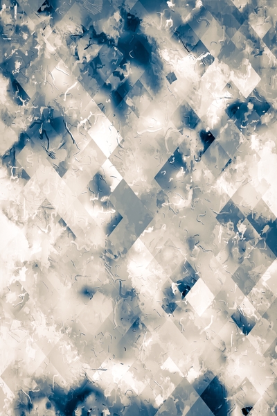 geometric square pixel pattern abstract background in blue black and white by Timmy333