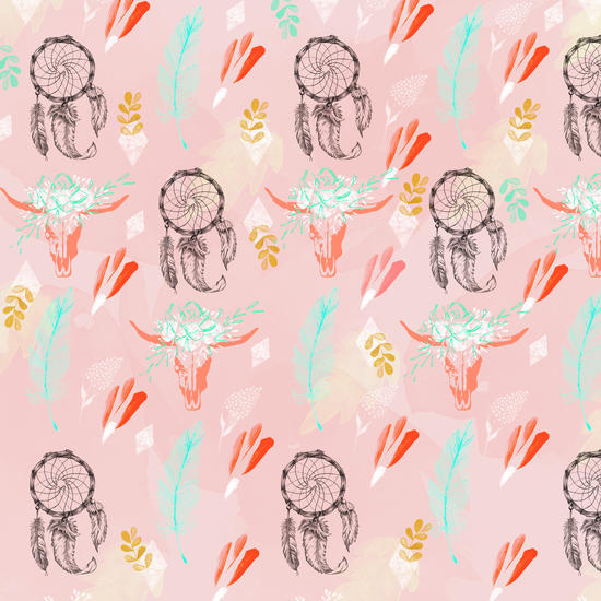 Bohemian pink pattern by mmartabc