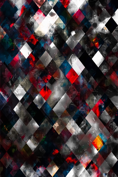 geometric pixel square pattern abstract background in red blue by Timmy333